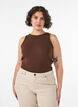 Ripptop aus Baumwolle mit hohem Kragen, Braun, Model image number 0