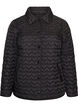 Veste l&eacute;g&egrave;rement matelass&eacute;e &agrave; surpiq&ucirc;res d&eacute;coratives, Noir, Packshot image number 0