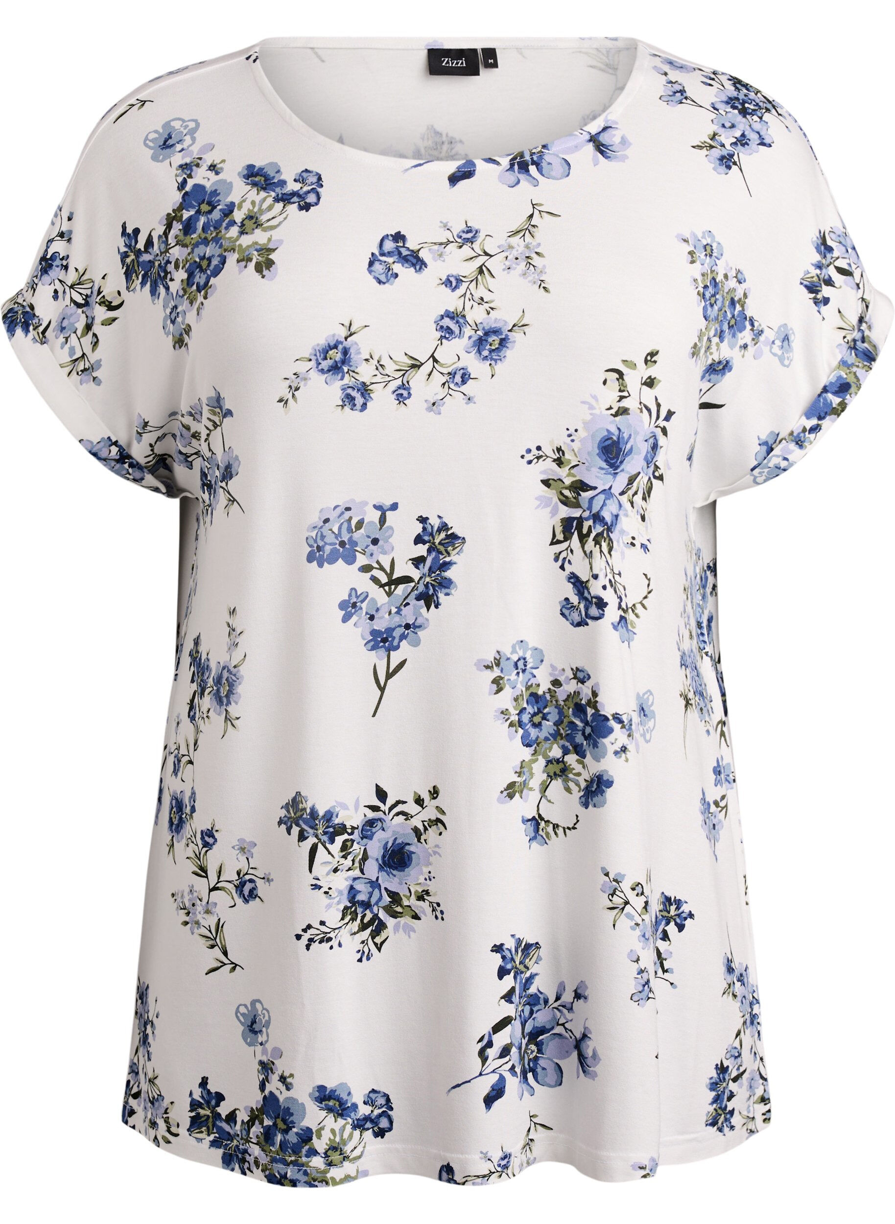 Zizzi T-Shirt mit Blumenprint, Vanille, Packshot image number 0