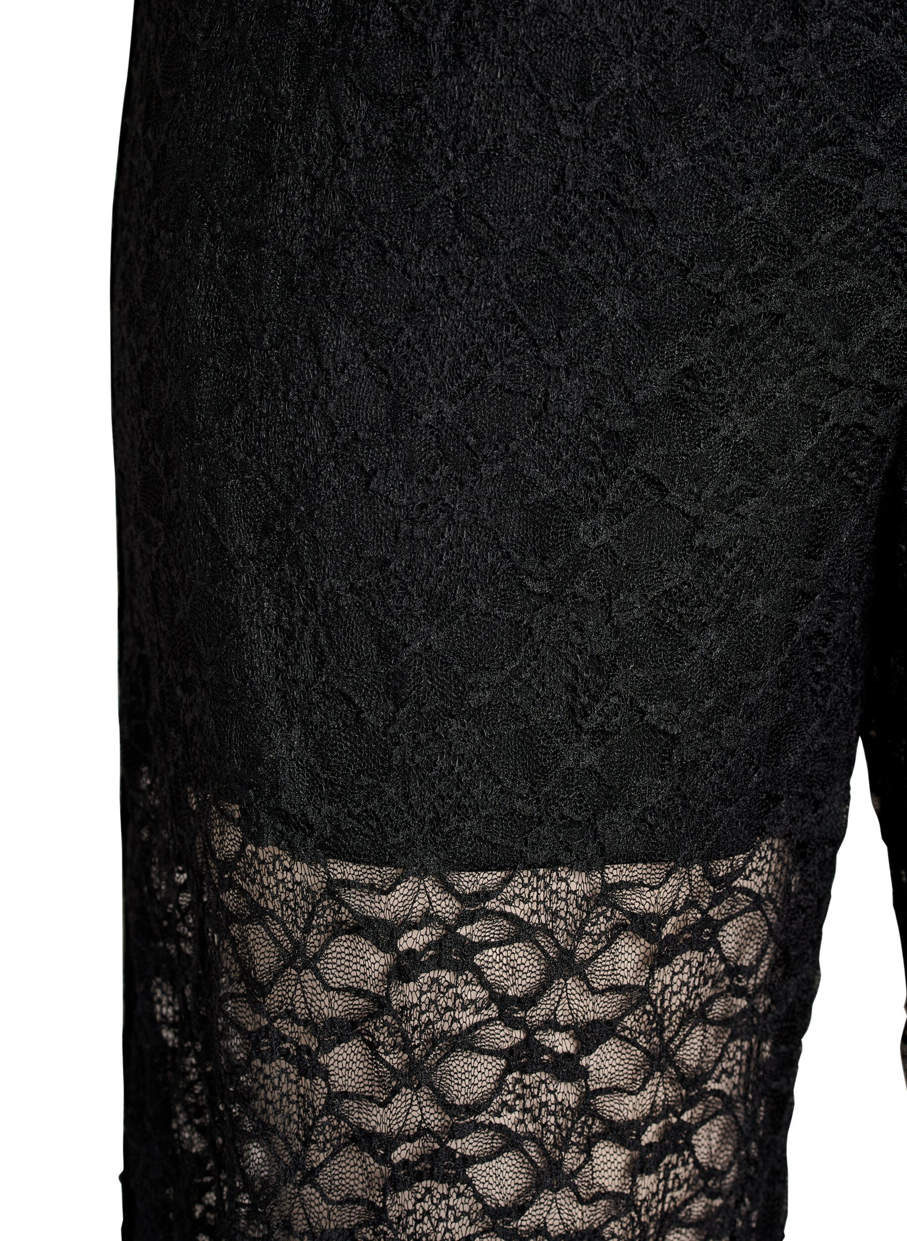 ZizziPantalon &agrave; coupe ample en dentelle transparente, Noir, Packshot image number 2