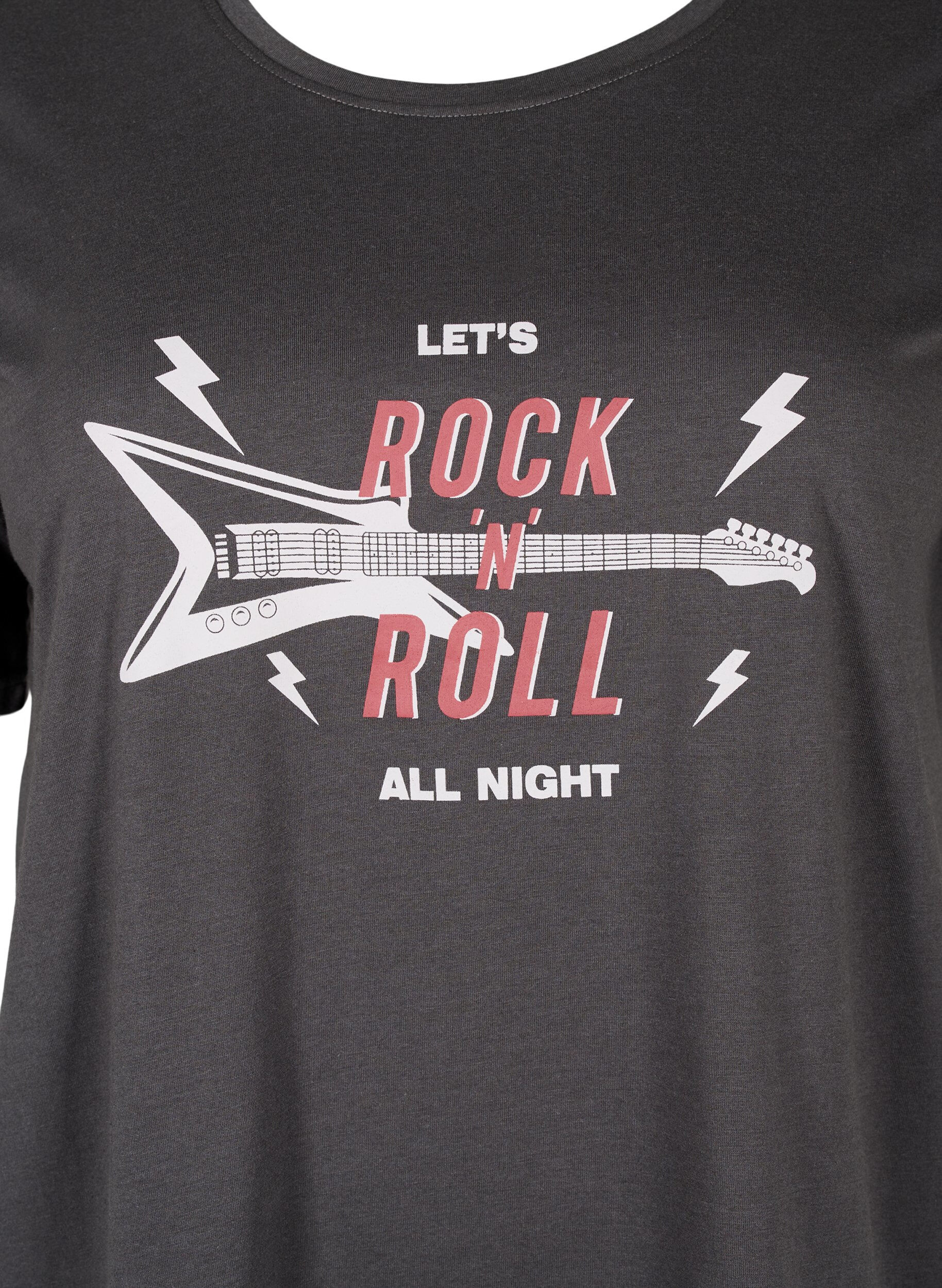 Zizzi FLASH - T-Shirt mit Motiv, Phantom, Packshot image number 2