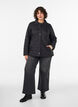 Leicht wattierte Jacke mit dekorativer Steppung, Schwarz, Model image number 1