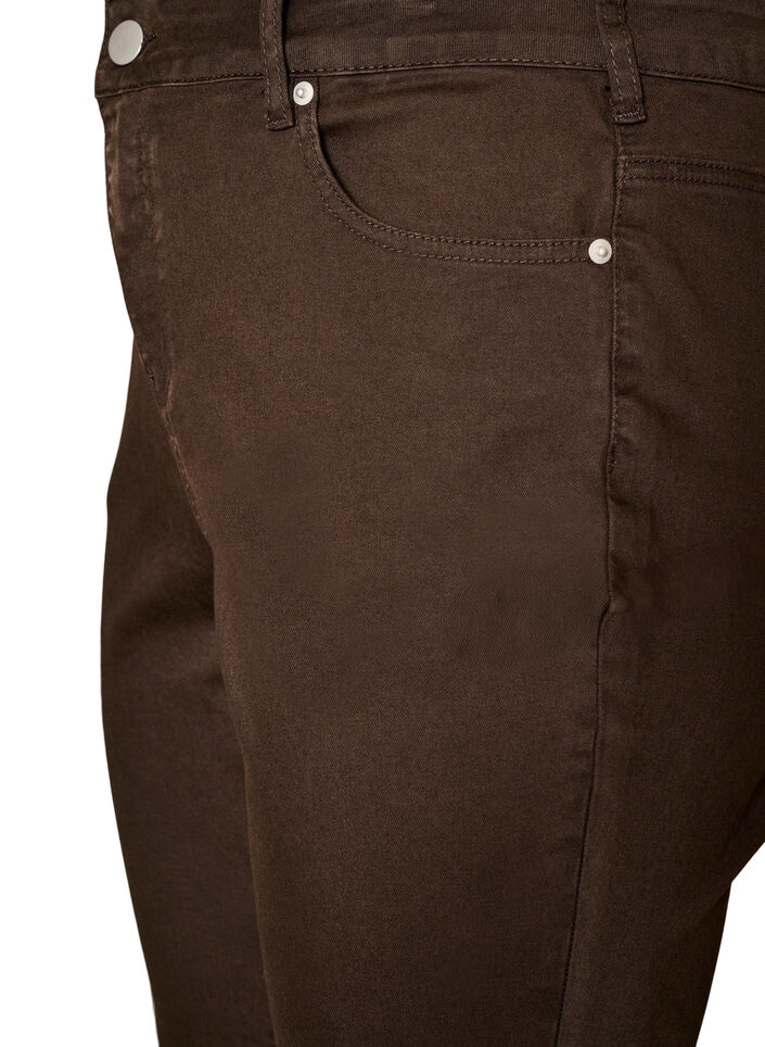 Ellen Bootcut-Jeans aus farbigem Denim, Braun, Packshot image number 2