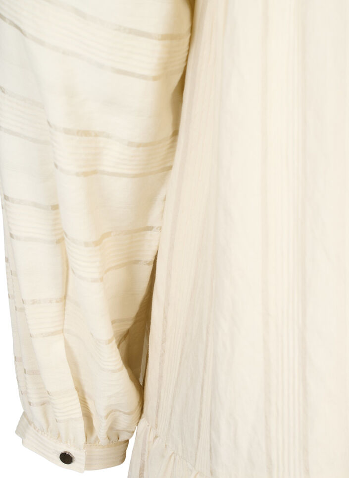 Tunique en viscose à motifs avec boutons et manches longues, Fog, Packshot image number 3