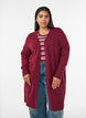 Strickjacke mit Rippenstrick und Taschen, Rot, Model image number 0