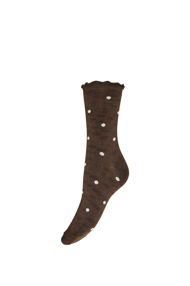 Socken aus Baumwolle mit Mustern, Braun, Packshot image number 0