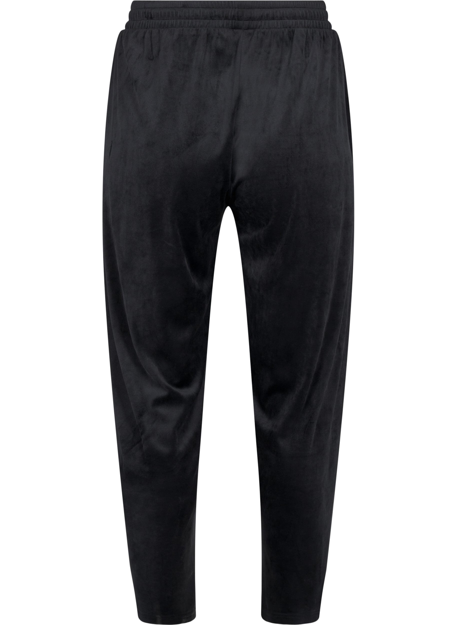 Zizzi Pantalon ample en velours, Black, Packshot image number 1