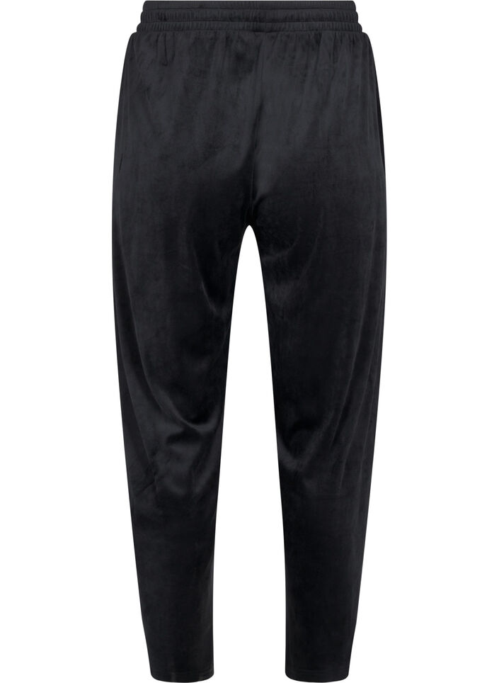 Pantalon ample en velours, Black, Packshot image number 1