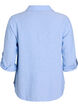 Bluse aus Leinen und Viskose mit 3/4-&Auml;rmeln, Blau, Packshot image number 1