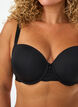 Soutien-gorge T-shirt moul&eacute; avec bonnets lisses, Noir, Model image number 2