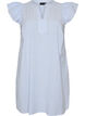 Robe ray&eacute;e en coton avec volants et coupe &eacute;vas&eacute;e, Bleu Clair, Packshot image number 0