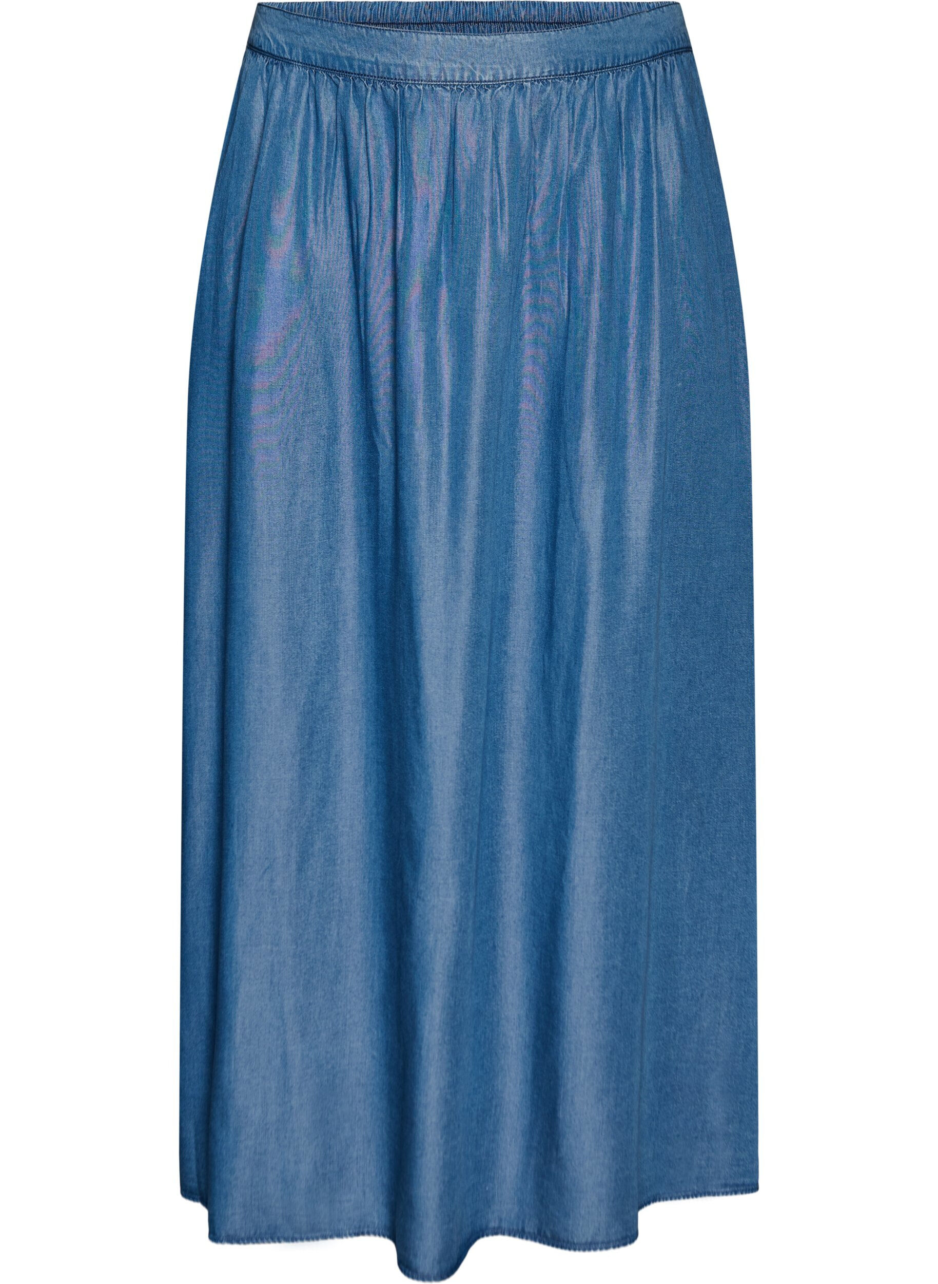 Jupe longue aspect denim en lyocell TENCEL&trade;