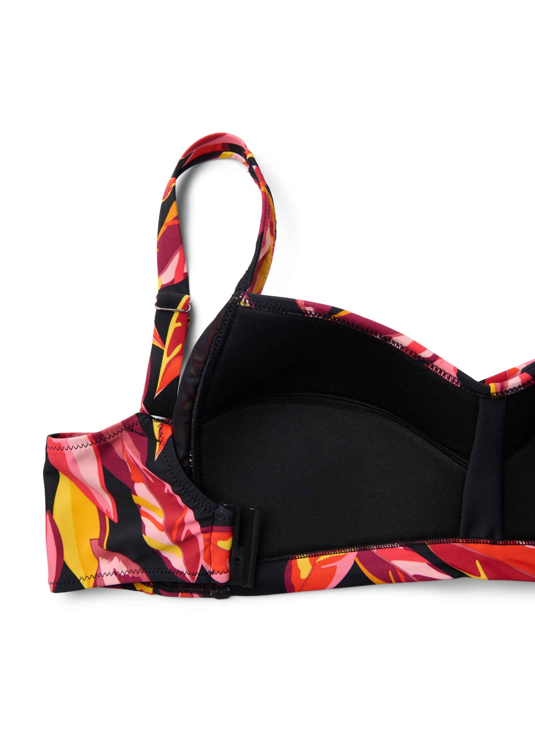 Zizzi Wattierter Bikini-Oberteil mit Print, Rot, Packshot image number 3
