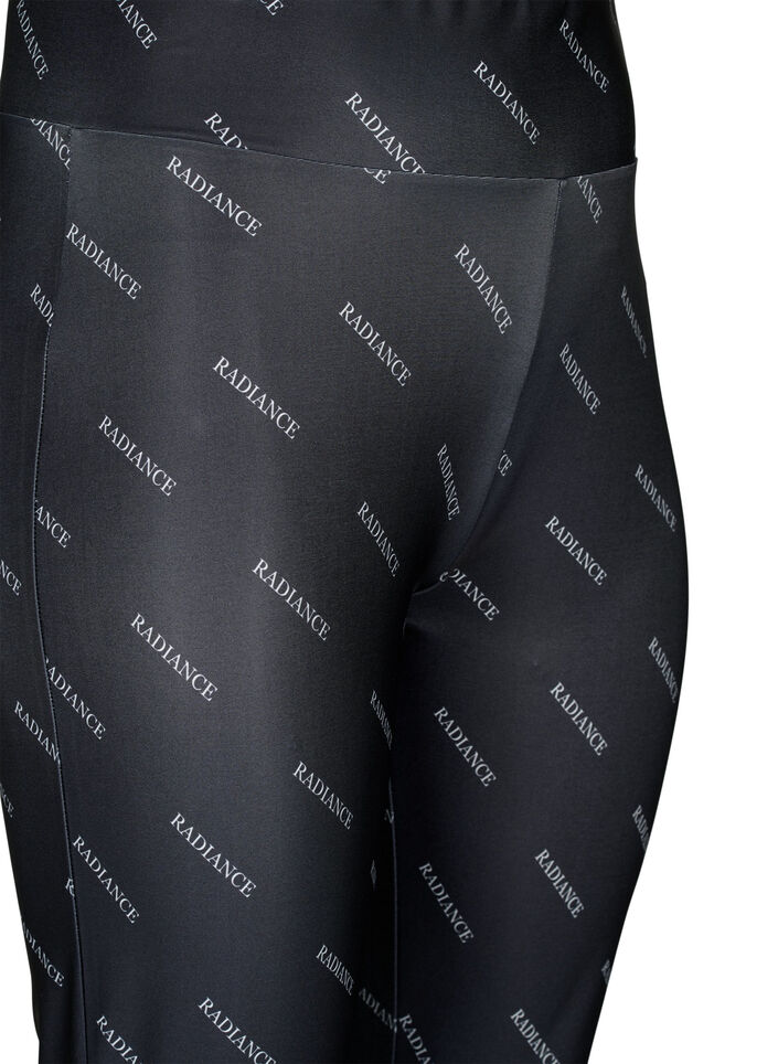 Textdruck Leggings, Black Radiance, Packshot image number 2