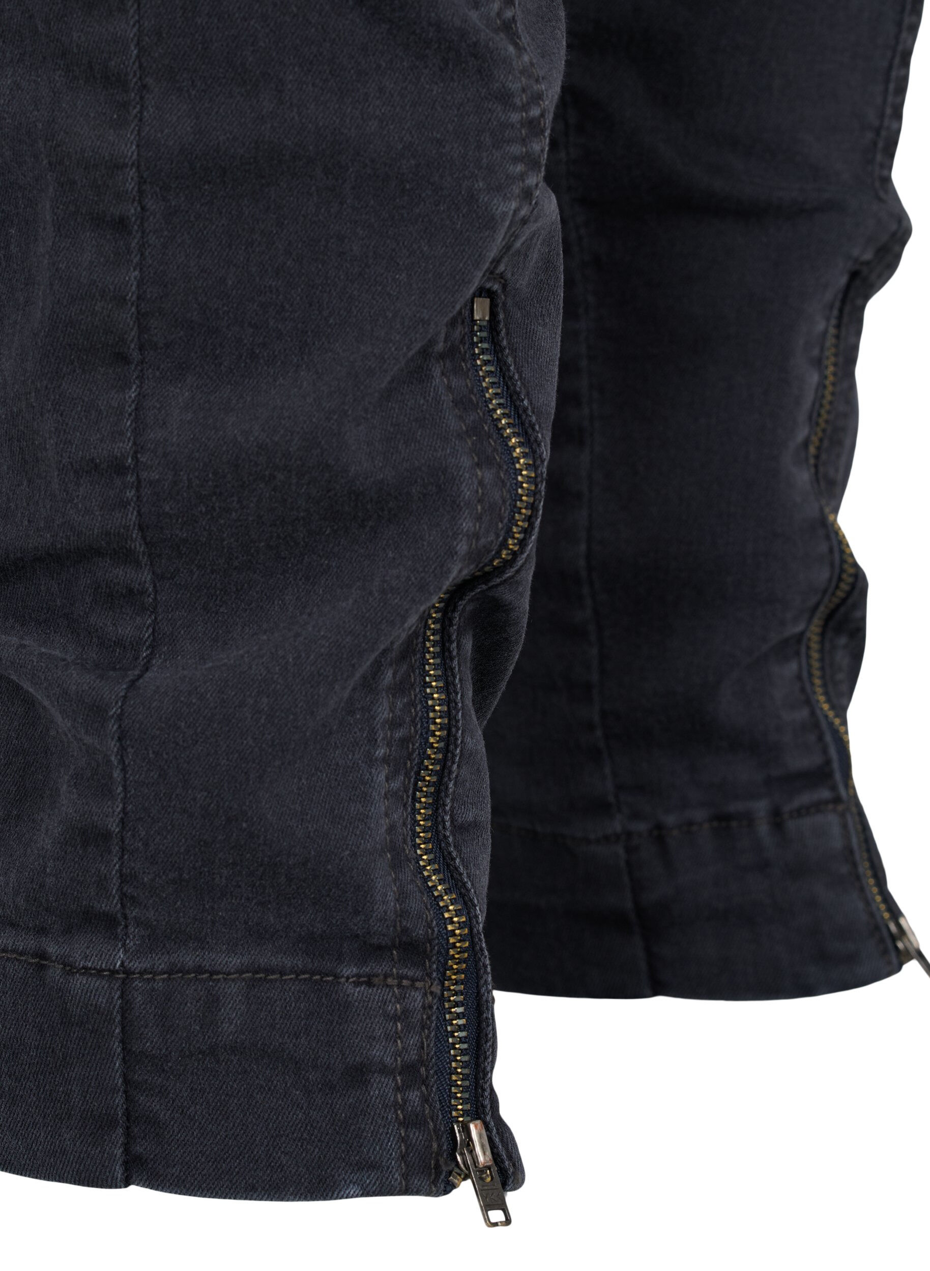 Zizzi Jegging avec d&eacute;tail de fermeture &eacute;clair , Grey Wash, Packshot image number 3