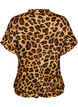 Bluse mit Leopardenmuster und R&uuml;schendetails, Braun, Packshot image number 1