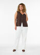 &Auml;rmellose Weste mit V-Ausschnitt und Kn&ouml;pfen, Braun, Model image number 1
