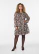 Robe en mousseline &agrave; imprim&eacute; floral et volants &eacute;tag&eacute;s, Marron, Model image number 1