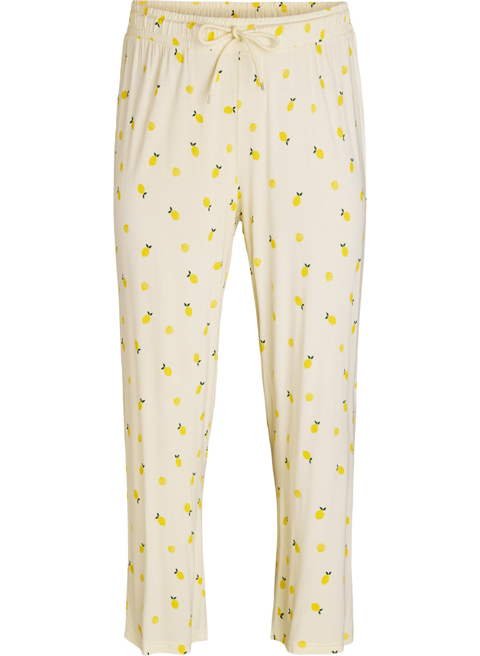 Pantalon de pyjama en jersey doux avec taille haute et imprim&eacute; fruits