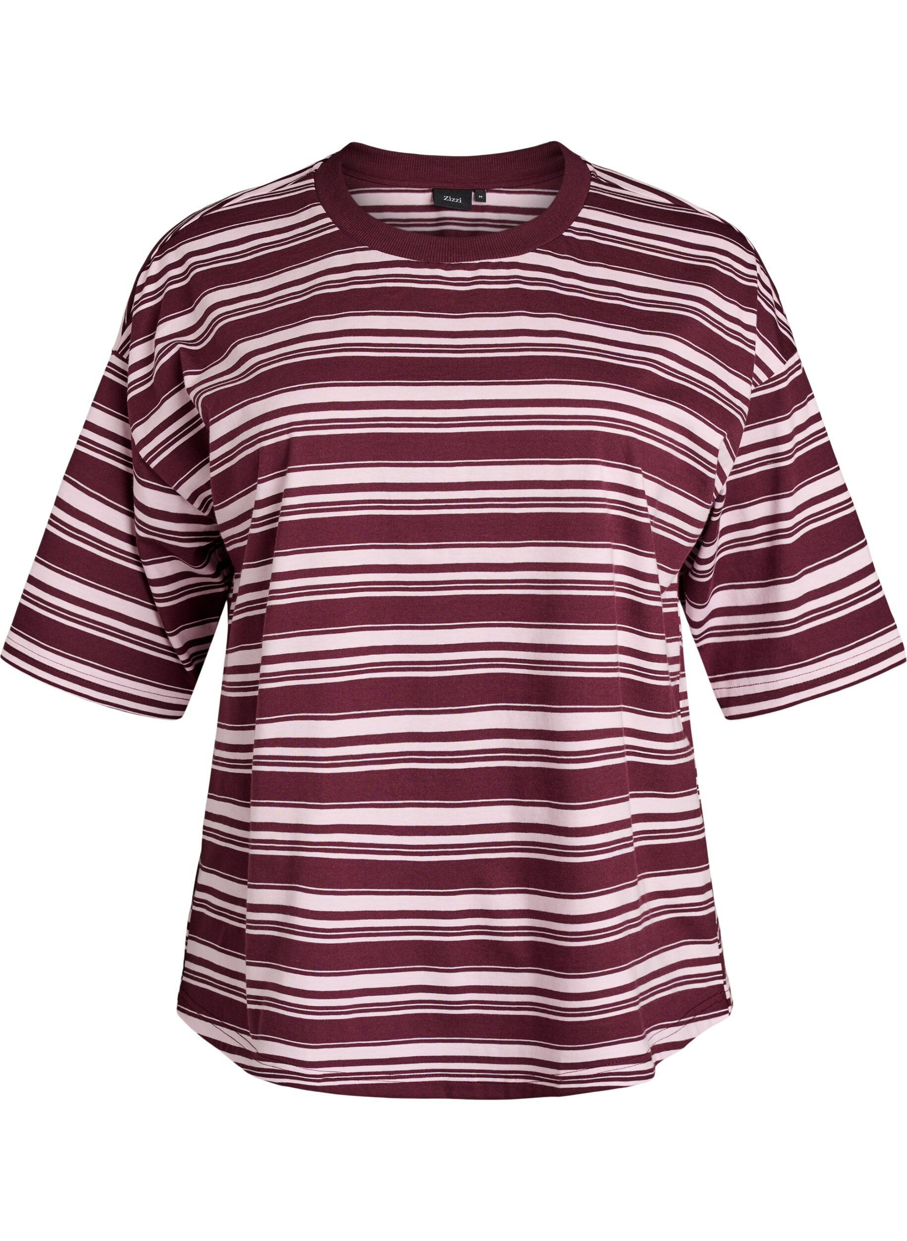 Kastiges T-Shirt mit Streifenmuster