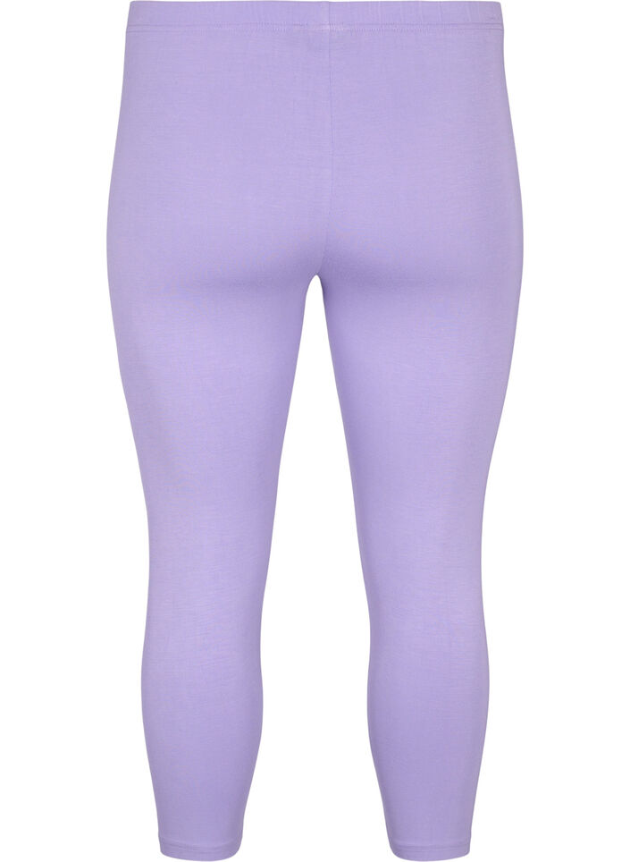 Leggings basiques longueur 3/4 en viscose, Violet, Packshot image number 1