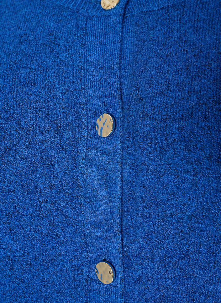 Cardigan en maille douce avec boutons dor&eacute;s, Turquoise, Packshot image number 2