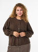 Rippenstrick Strickjacke mit Kn&ouml;pfen, Braun, Model image number 0