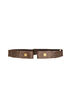 Ceinture tress&eacute;e &eacute;lastique, Marron, Packshot image number 0