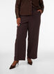Pantalon tailleur large &agrave; taille haute, Marron, Model image number 2