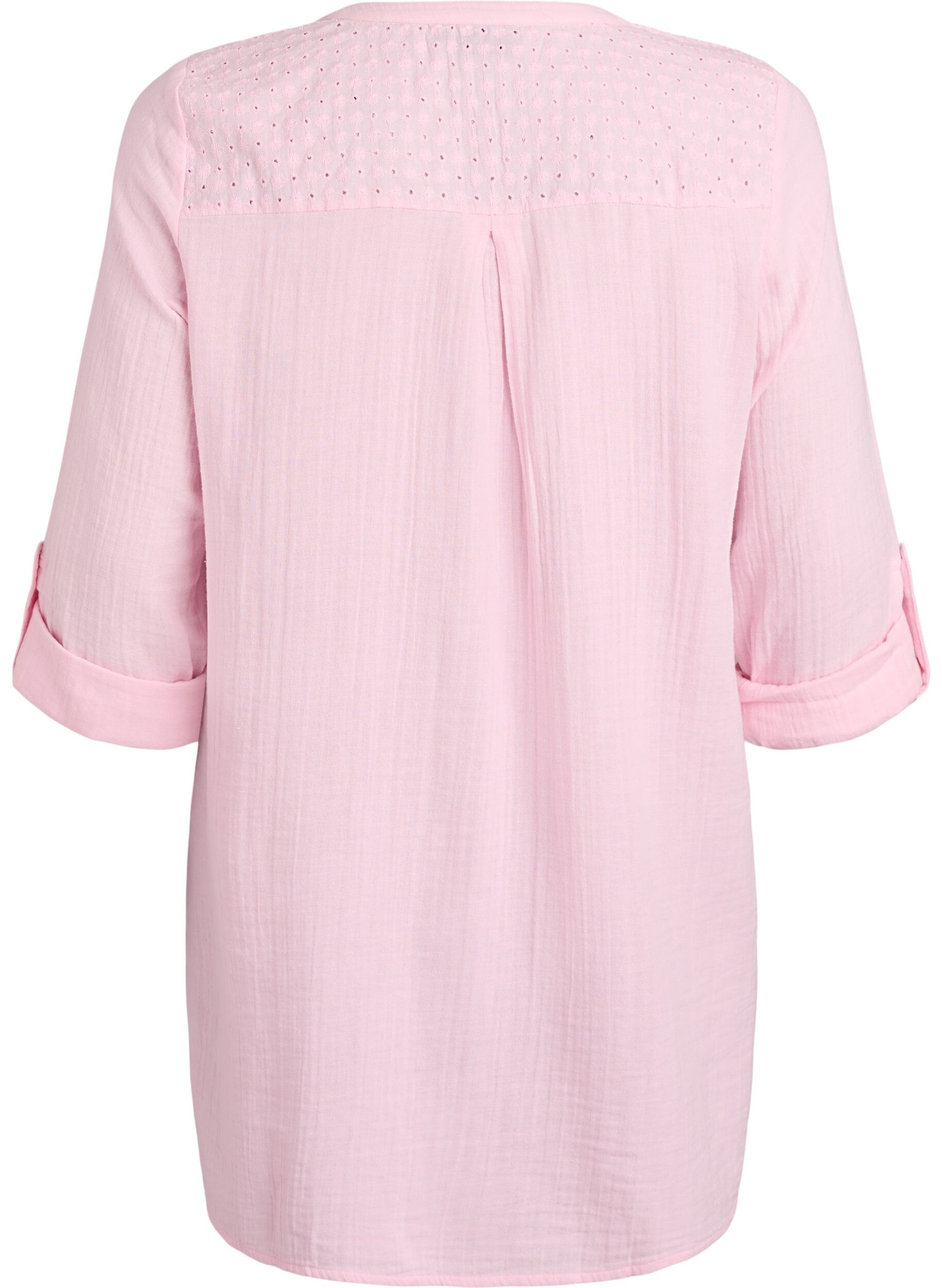 ZizziTunika aus Baumwollmusselin mit Broderie Anglaise, Rot, Packshot image number 1