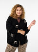 Strickjacke aus Grobstrick mit Schleifenbändern, Black Comb, Model image number 0