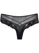 Spitzen G-String mit Mesh, Black, Packshot image number 1