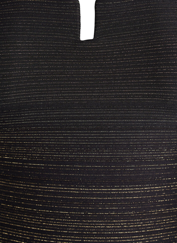 Maillot de bain &agrave; rayures textur&eacute;es avec d&eacute;tail sur le devant, Noir, Packshot image number 1