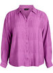 Chemise ample avec texture et col en V, Violet, Packshot image number 0