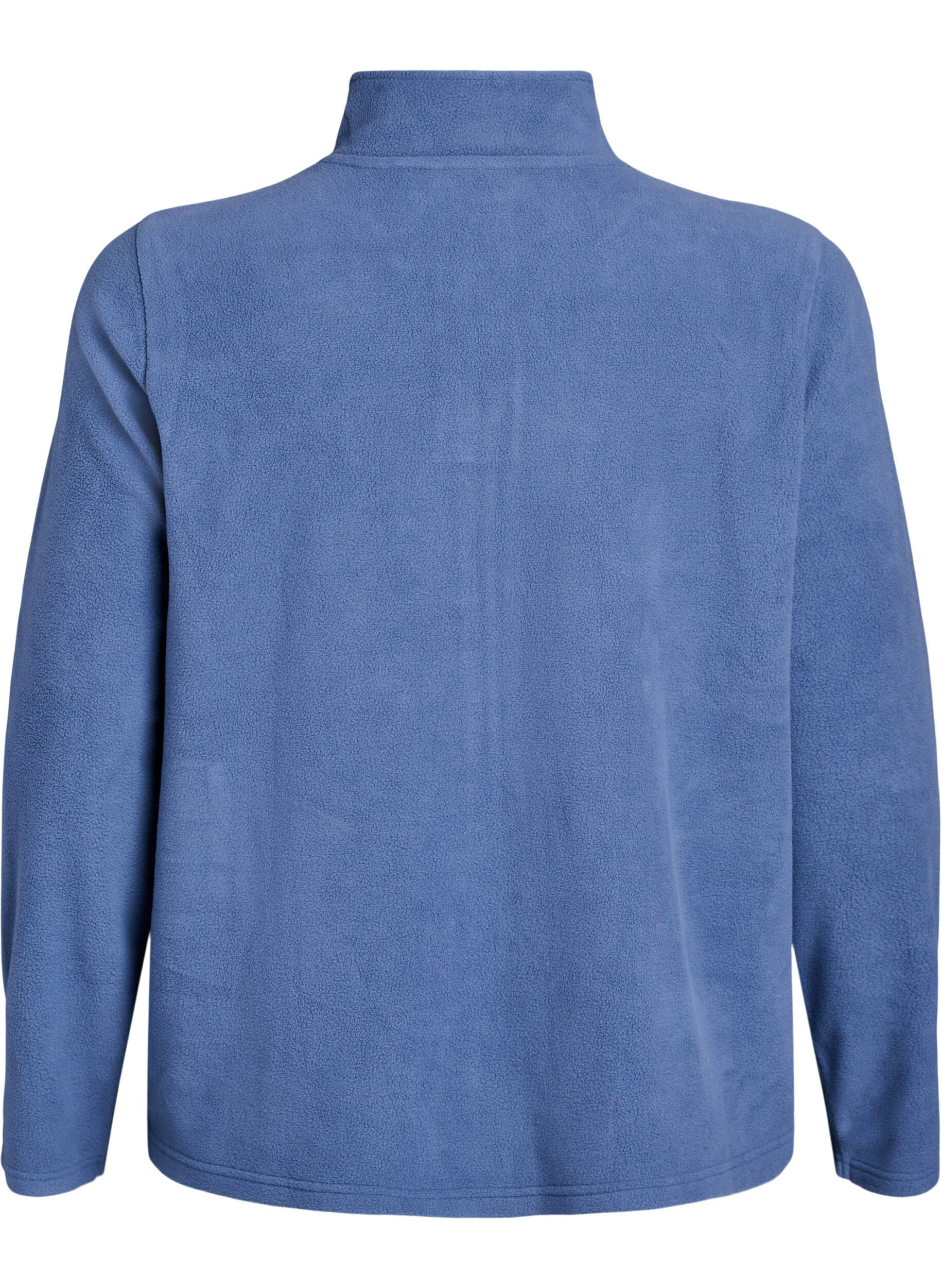 ZizziHaut en polaire avec zip et col montant, Bleu, Packshot image number 1