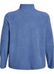 Haut en polaire avec zip et col montant, Bleu, Packshot image number 1