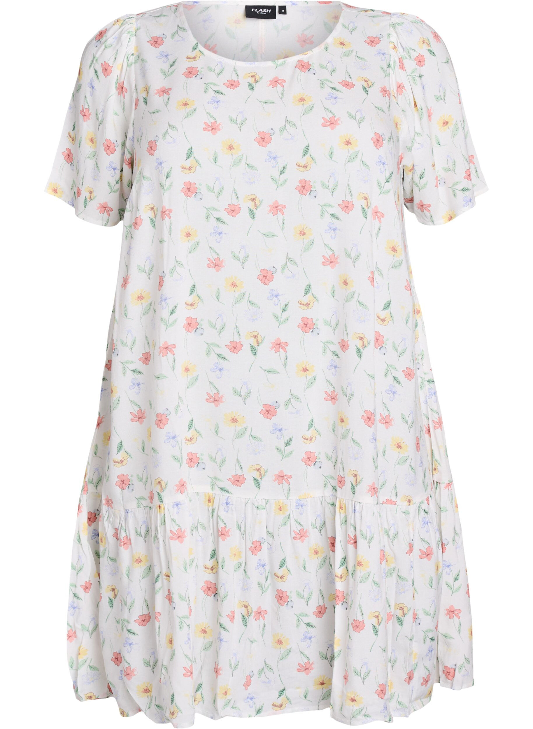 ZizziRobe en viscose avec d&eacute;coupe, Blanc, Packshot image number 0