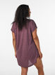 Chemise de nuit &agrave; manches courtes avec imprim&eacute; de texte, Bordeaux fonc&eacute;, Model image number 2