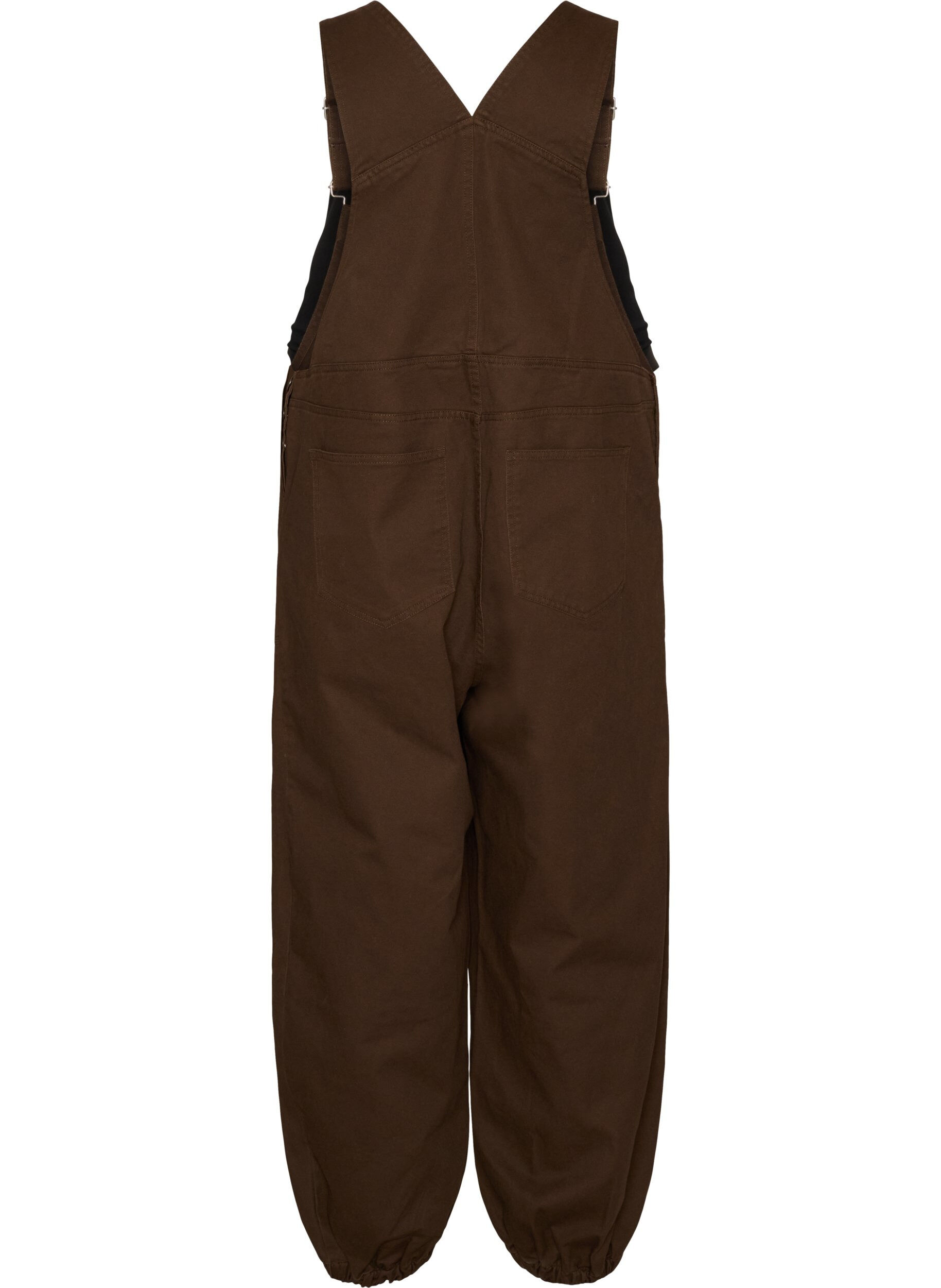 ZizziLatzhose mit Balloneffekt und verstellbaren Tr&auml;gern, Braun, Packshot image number 1