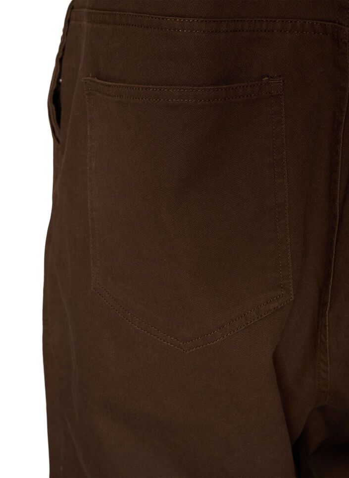 Latzhose mit Balloneffekt und verstellbaren Tr&auml;gern, Braun, Packshot image number 4