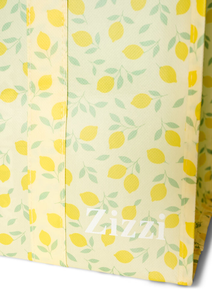 Sac de magasinage avec fermeture &eacute;clair, Jaune clair, Packshot image number 2