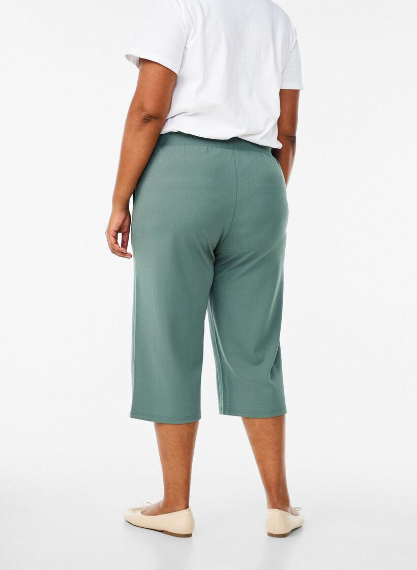 FLASH - Culotte taille haute à coupe ample, Vert foncé, Model image number 1