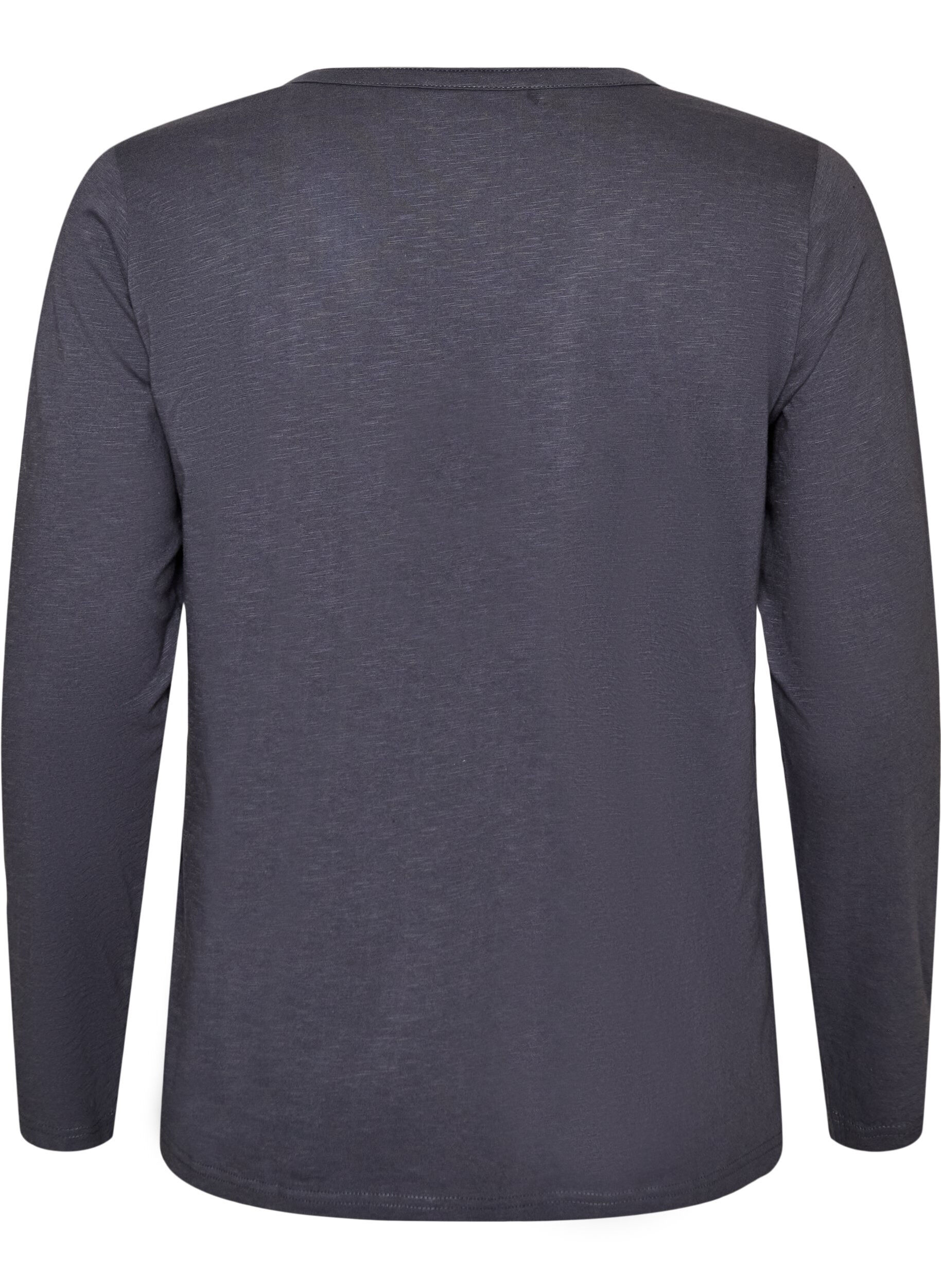 ZizziT-shirt &agrave; manches longues avec col V et boutons, Gris bleut&eacute;, Packshot image number 1
