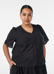 Bluse aus Broderie Anglaise mit Knopfleiste, Schwarz, Model image number 0