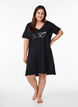 Chemise de nuit en coton biologique et &agrave; col en V, , Model image number 1