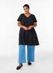 Kurzarm Kleid aus Baumwolle, Schwarz, Model image number 1