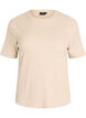 T-shirt basic c&ocirc;tel&eacute; avec col rond, Beige, Packshot image number 0