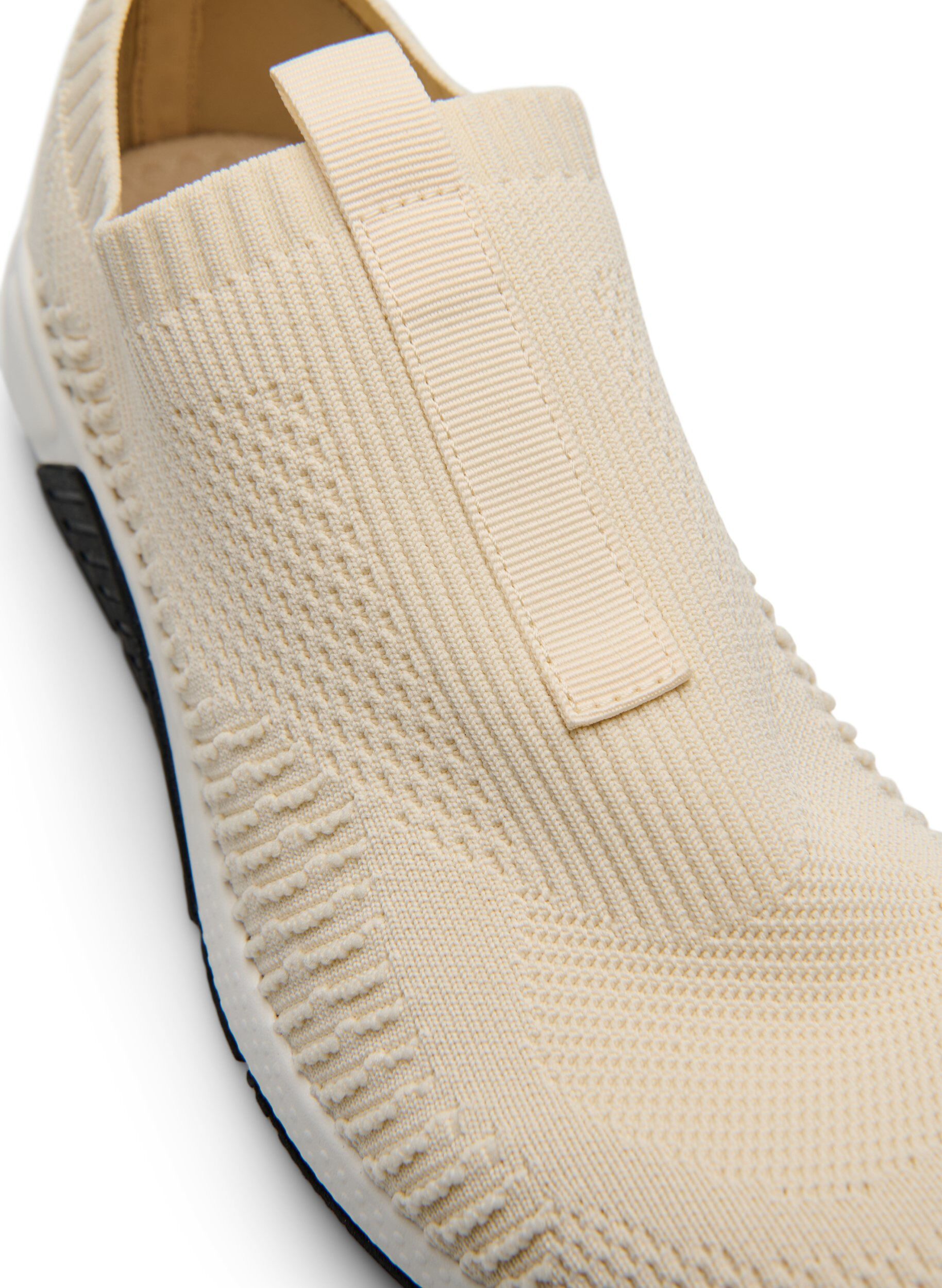 Zizzi Sneakers aus dehnbarem Strickmaterial, Beige, Packshot image number 3