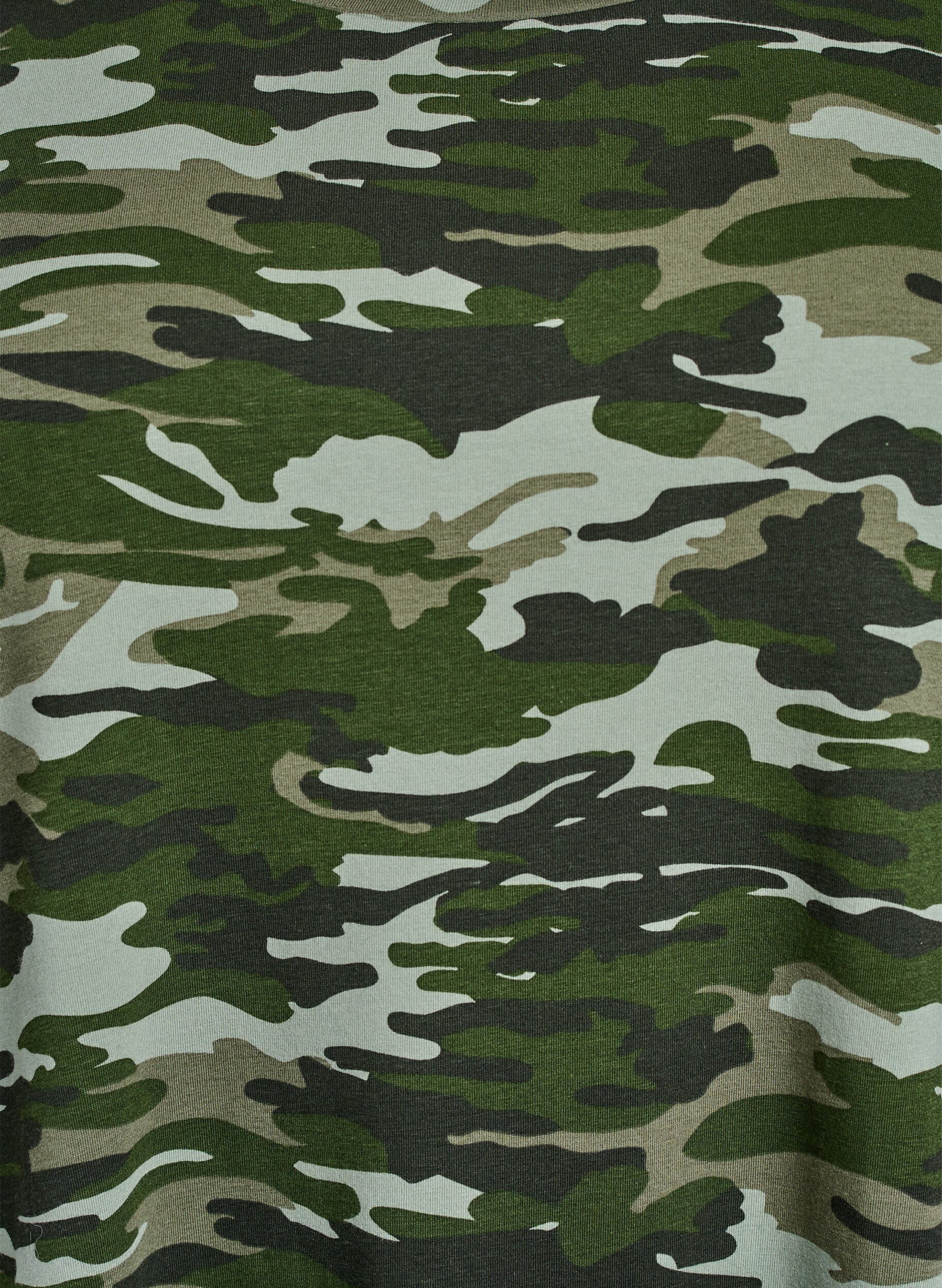 Zizzi Kurzes T-Shirt Kleid aus Baumwolljersey, Gr&uuml;n, Packshot image number 2