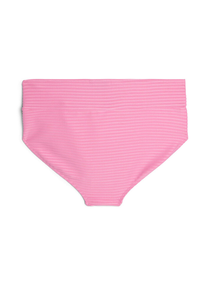 Bikinihose mit hoher Taille und &Uuml;berkreuz-Details, Pink, Packshot image number 1